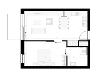 Plattegrond 1Slk Tuinkant
